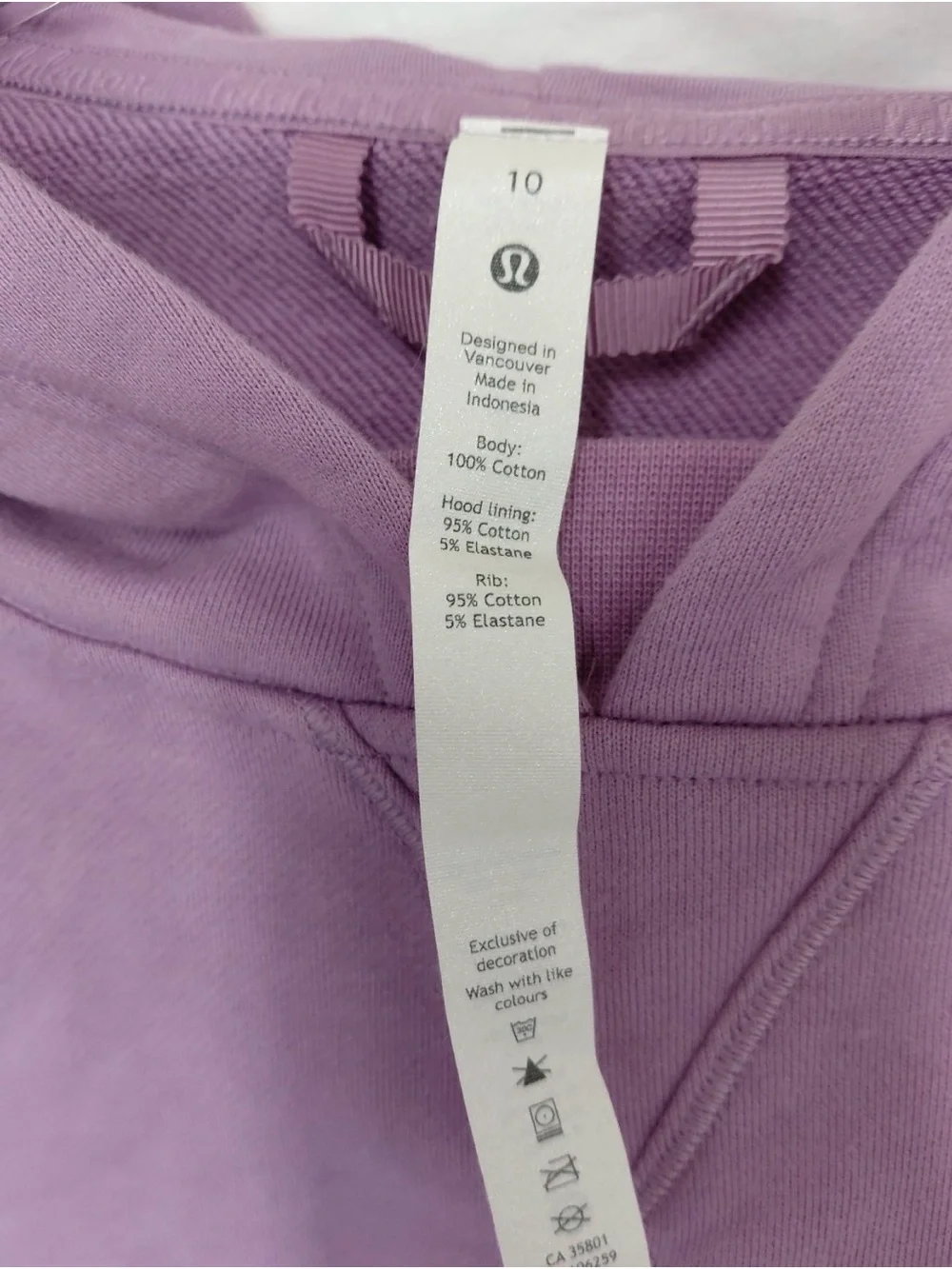 Lululemon All Yours Cropped Hoodie Wisteria Purple NWOT condition